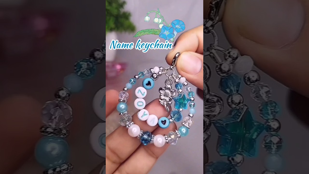Cutest Beaded Keychain Ever?! 😍 DIY Personalized Charm Keyring