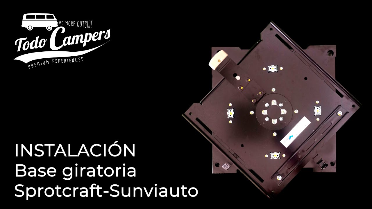 Base giratoria Sportscraft Sunviauto para el asiento del conductor de Volkswagen T5, T6 y T6.1