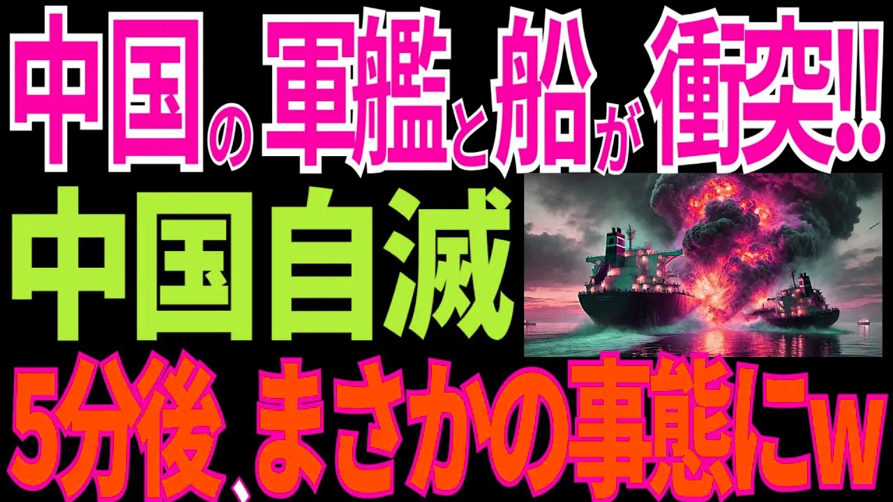 中国軍艦と中国巡視船が衝突事故！その後まさかの事態に…