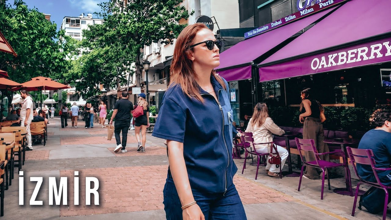 Izmir, Turkiet | alsancak | Promenad på Dolda Gator 4K