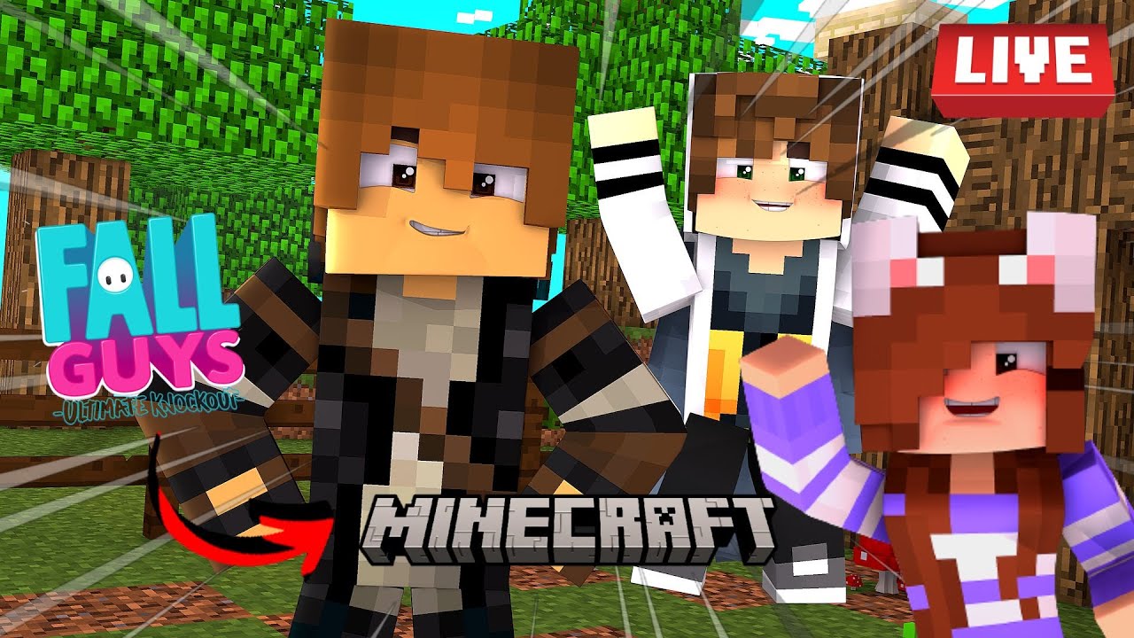 LIVE FALL GUYS + MINECRAFT | FACE CAM!!! #playnoob - YouTube