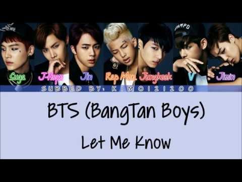 BTS (방탄소년단) - Let Me Know [Hangul/Romanization/English] Color & Picture Coded HD