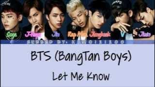 BTS (방탄소년단) - Let Me Know [Hangul/Romanization/English] Color & Picture Coded HD