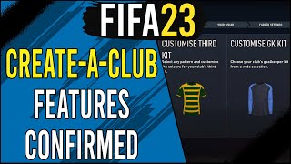 New Create-a-Club Features Confirmed for FIFA 23 Career Mode