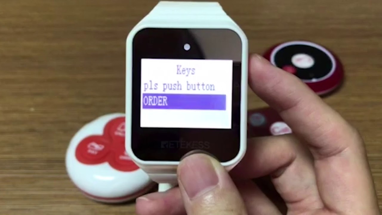 Define the wrist paging system Retekess TD108 YouTube