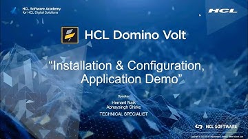 Domino Volt Installation, Configuration, & Application Demo