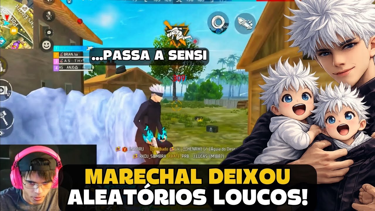 MARECHAL DEIXOU OS ALEATÓRIOS LOUCOS COM SUA SENSI NA RANK! FREE FIRE - MARECHAL HIGHLIGHTS
