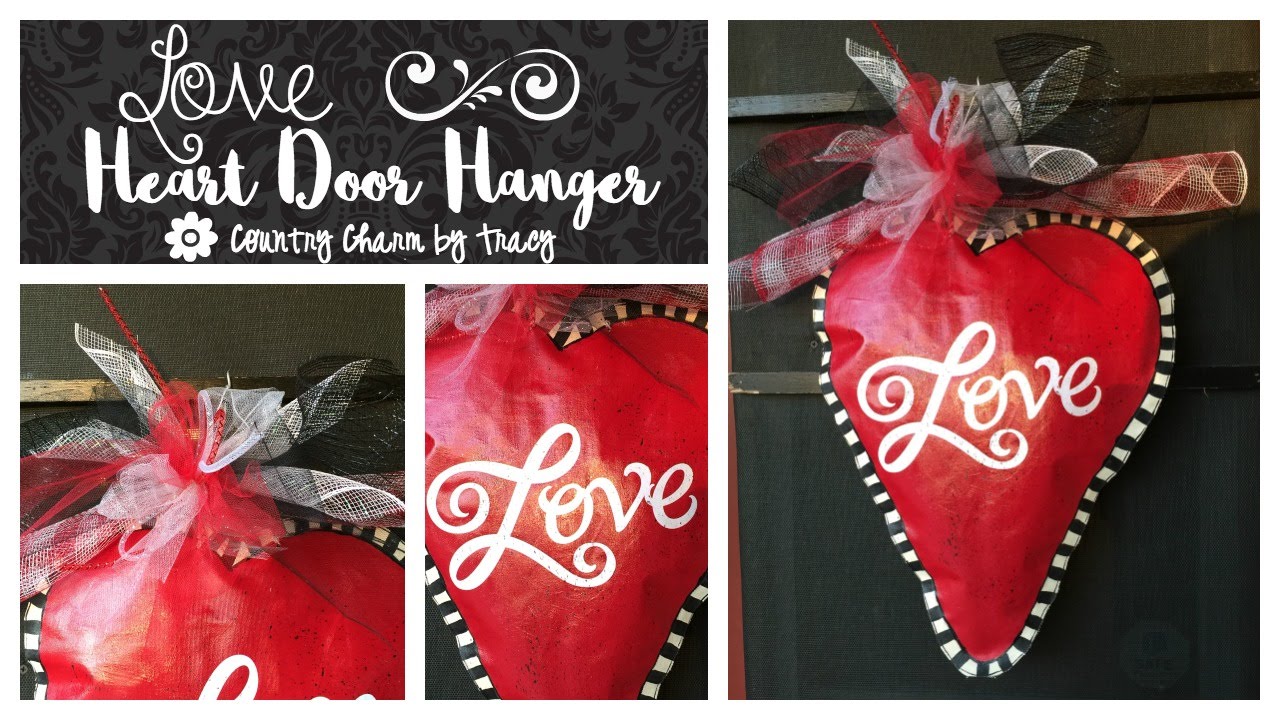 LOVE Handpainted Canvas Door Hanger YouTube