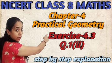 Exercise-4.3 I Q.1(ii) I chapter-4 I Practical Geometry I Ncert Class-8 Maths I