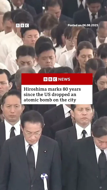 Hiroshima marks 80 years since US dropped atomic bomb. #Hiroshima #WW2 #BBCNews