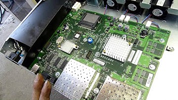 Brocade Silkworm 200 4gbps 16 port Fiber Network Switch Autopsy