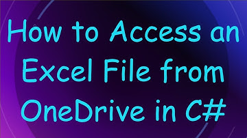 How to Access an Excel File from OneDrive in C#