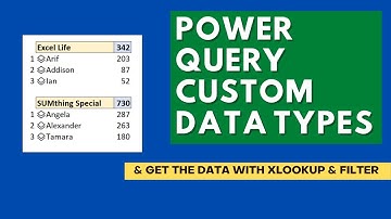Power Query Custom Data Types in Excel Dashboard