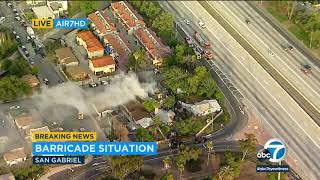 San Gabriel Barricade Standoff Ends After Armed Suspect Is Fatally Shot By Police I Abc7