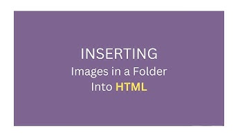 INSERTING Images from sub folder Into HTML