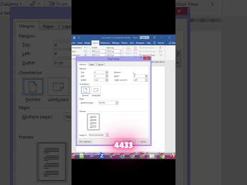 Cara Cepat Mengatur Margin 4433 Pada Microsoft Word #word#belajarmicrosoftoffice #wordtips