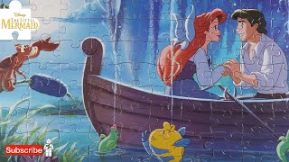 The Little Mermaid Puzzle With Disney Princess Ariel And Prince Eric Kiss The Girl...100 Pieces