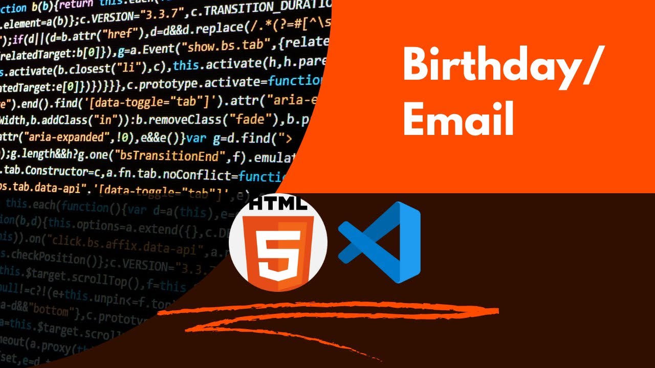 How to Create Birthday & Email in HTML | #html | #coding | #vscode | # ...