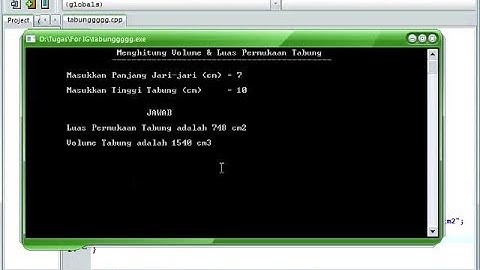 DEV C++ || Menghitung Volume Tabung
