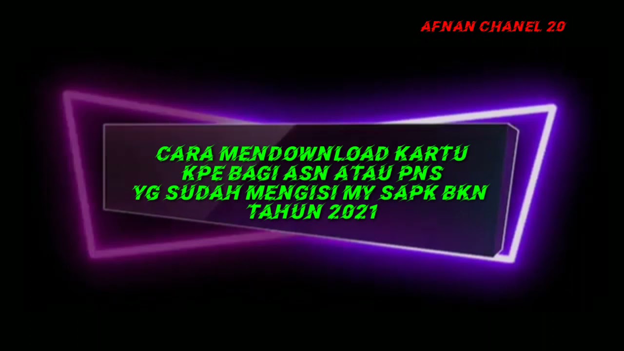 Tutorial Cara Mendownload Kartu KPE di Aplikasi My Sapk BKN Tahun 2021