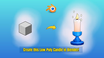 Low-Poly Candle in Blender | Stylized 3D Modeling Time-Lapse #blender #lowpoly