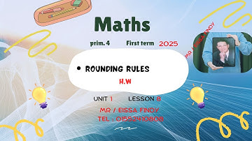 Math | Grade 4 | unit1|(H.W)lesson 8 | Rounding Rules| First term |2026