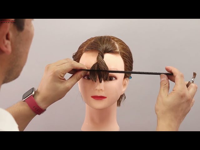 How to cut twisted fringe step by step tutorial, learn how to cut Gorgeous bang in few minutes #bang class=