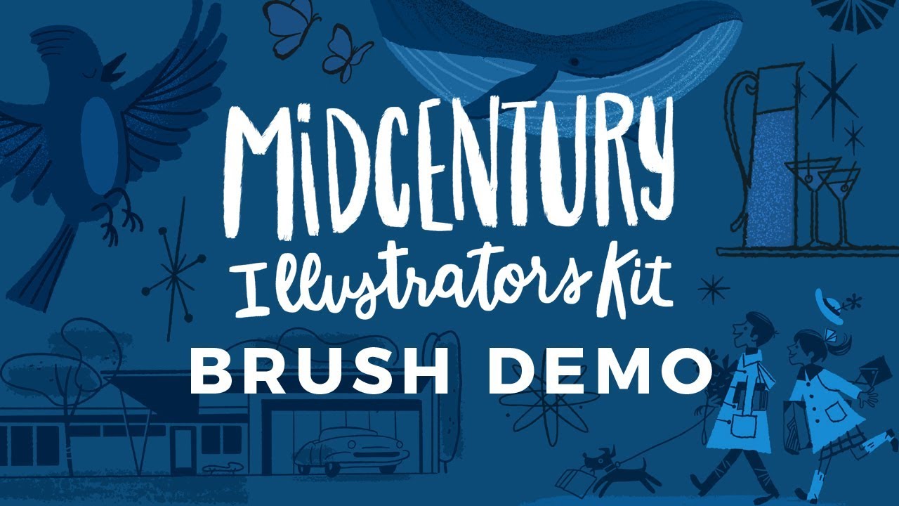 Midcentury Illustrators Kit :: Bardot Brush :: Awesome Brushes for ...