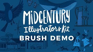 Midcentury Illustrators Kit :: Bardot Brush :: Awesome Brushes for Procreate