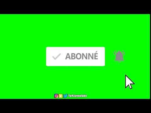 FOND VERT BOUTON SABONNER GRATUIT  FREE DOWNLOAD SUBCRIBE BUTTON GREEN SCREEN hd