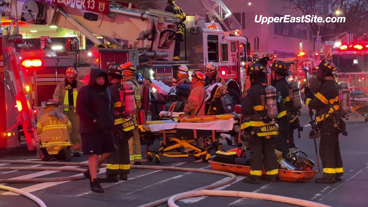 Four FDNY Firefighters Hurt Battling Building Fire in NYC - YouTube