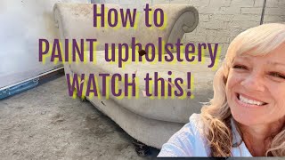 How to Paint STAINED Upholstery and keep it soft