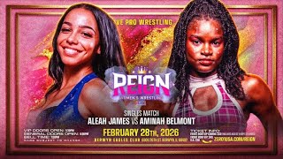 @zero1usaofficial601 Presents Reign: Aleah James vs Aminah Belmont Profile
