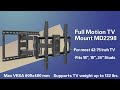 How to install mounting dream ul listed full motion tv wall mount md2298