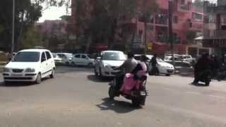 India driving at intersection