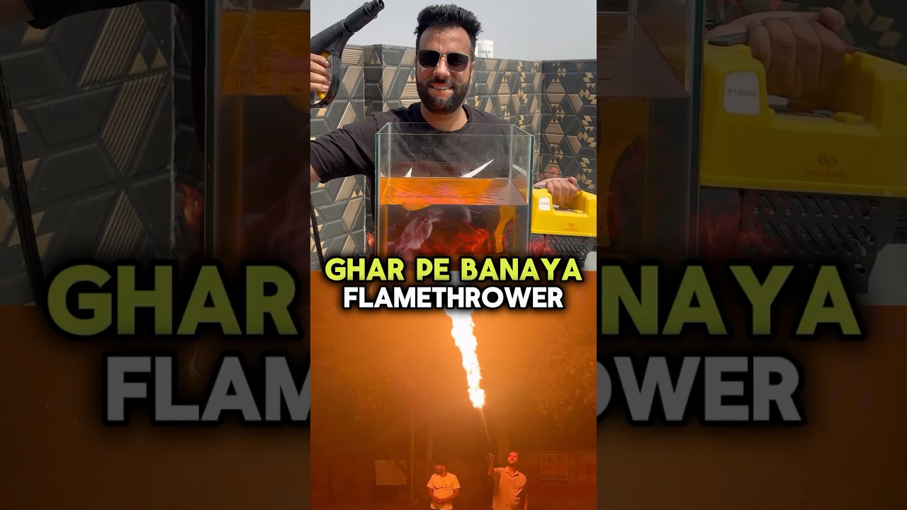 Crazy Ho Gaya 🥵😳 | Flame Thrower  #ashusir #scienceandfun #experiment