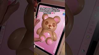 Designing a bear 3D model with 0 experience 🧸🐻 #3dmodeling #3dprinting