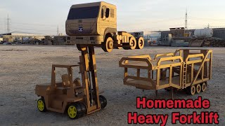 How to make RC Heavy Forklift from cardboard/ DIY