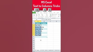 MS Excel Text to Columns  #excel #shorts