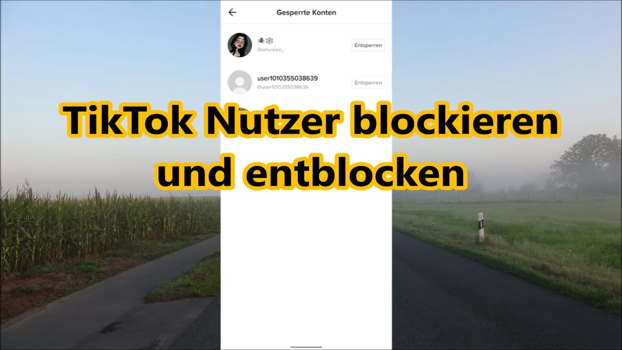 TikTok Nutzer blockieren Person sperren Tik Tok Nutzer wieder entblocken oder entsperren Anleitung