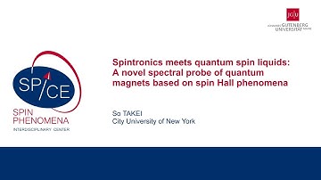 Talks - Coherent order and transport in spin-active systems - So TAKEI, City University of New York