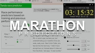 Marathon Predictions - Tanda Vs. Runners World Vs. Five Thirty Eight