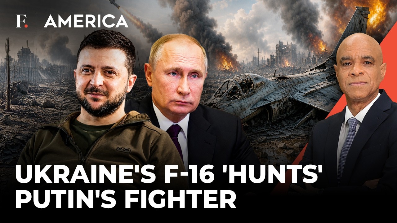 Putin's Fighter Falls as Ukraine's F-16 Scores Historic First Kill | Firstpost America | N18G thumbnail