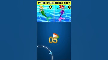 Which Mermaid Is Fake? #challenge #mindbendingquiz #puzzlegames #quiztime #riddlejourney #puzzlequiz