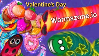 wormszone io Happy Valentines Day latest world record worms zone 2021 Biggest Snake video game screenshot 5