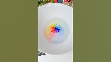Magic Rainbow Art 🌈 Try this when you’re Bored #shorts #magicart
