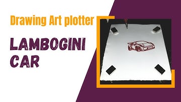 Lambogini Car🚘| Drawing cnc pen plotter😋😋 #srilanka #plotter #arduino #lambogini #car #Drawing #dvd