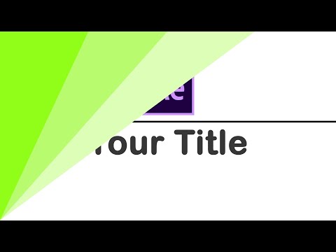 AE教學 - 線條開場+色塊轉場