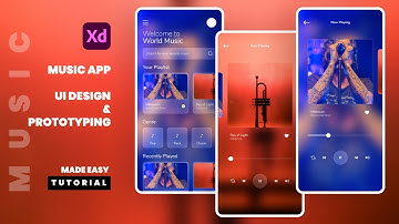 How to design Music App in Adobe XD - UI Tutorial