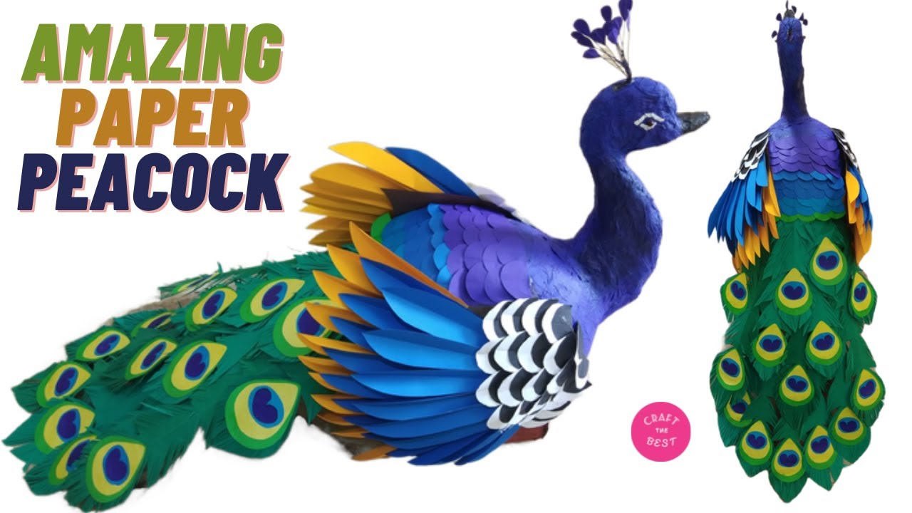 How to Make Amazing Paper Peacock | Decoration Ideas | Bird Craft | Paper Craft | Craft the Best